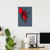 Affiche d'art unique représentant un cœur humain a (Bureau à domicile)