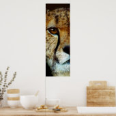 AFFICHE D'Art Vertical CHEETAH FACE (Cuisine)