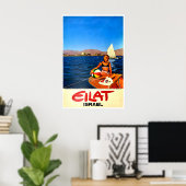 Affiche d'art vintage d'Eilat Israël (Bureau à domicile)