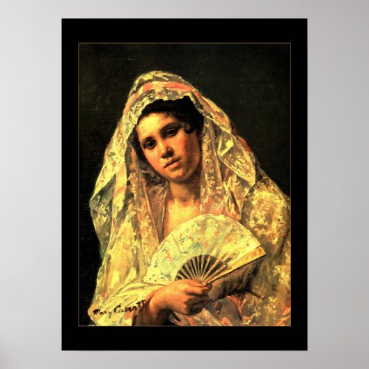 Affiche d'art vintage femme espagnole (Devant)