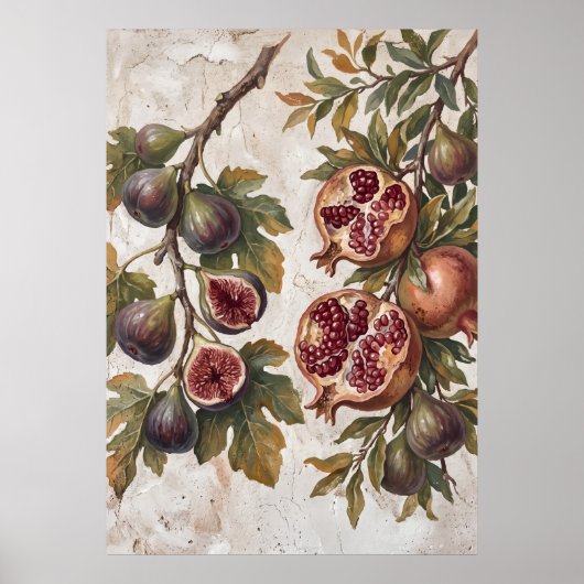 Affiche d'art vintage Fig Pomegranate (Devant)