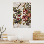 Affiche d'art vintage Fig Pomegranate (Cuisine)