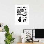 Affiche d'assurance d'art de rue – Pro financier m (Bureau à domicile)