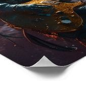 Affiche d'astronaute avec guitare électrique (Coin)