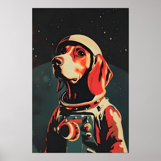 Affiche d'astronaute Bloodhound, Bloodhound Rétro (Devant)