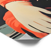 Affiche d'astronaute d'Akita, Impression rétro d'A (Coin)