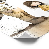 Affiche d'astronaute et de fille (Coin)