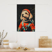 Affiche d'astronaute Lhasa Apso, Lhasa Apso Rétro (Cuisine)