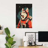 Affiche d'astronaute Malamute d'Alaska, Alaskan (Bureau à domicile)