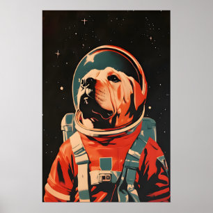 Affiche d'astronaute Shar-Pei chinois, Shar Pei Ré