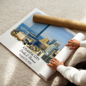 Affiche d'Atlantic City New Jersey, Aquarelle, Cus