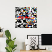 Affiche d'attaque arc-en-ciel (Bureau à domicile)