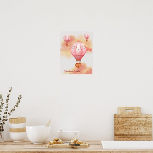 Affiche d'aventure au coucher du soleil (Cuisine)