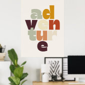 Affiche d'aventure de style rétro (Bureau à domicile)