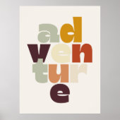 Affiche d'aventure de style rétro (Devant)