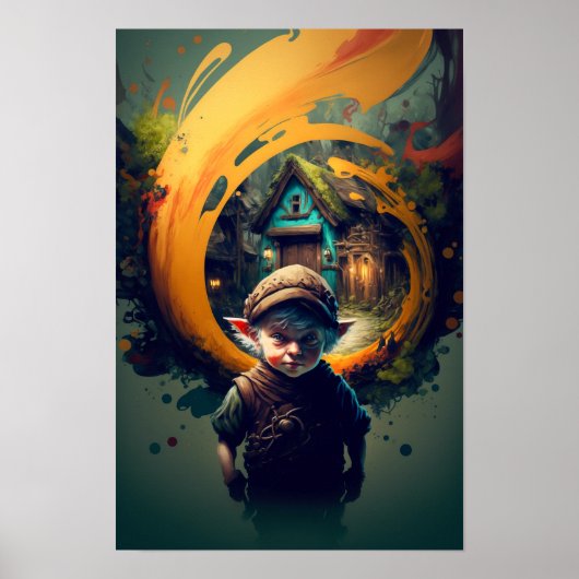 Affiche d'aventurier Halfling | D&D Art 1 (Devant)