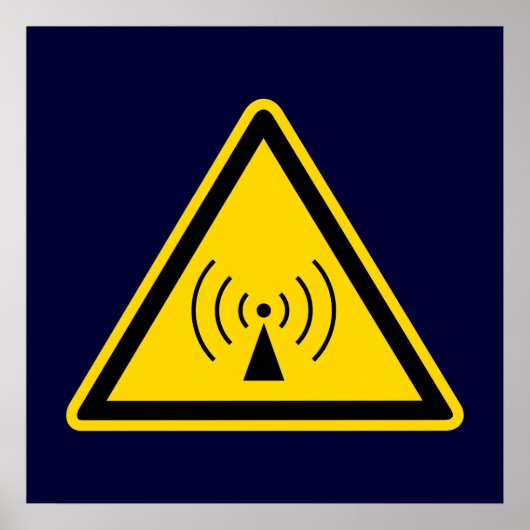 Affiche d'avertissement de signal RF (Devant)