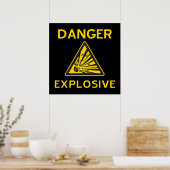 Affiche d'avertissement explosif (Cuisine)