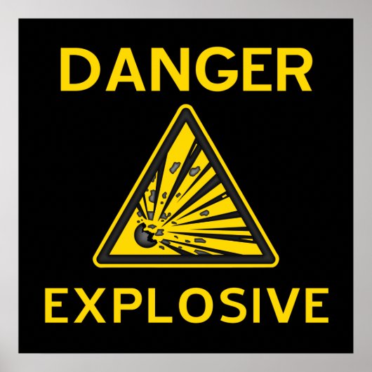 Affiche d'avertissement explosif (Devant)