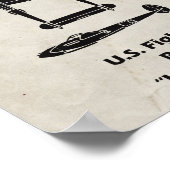 Affiche d'avion P-38 Lightning de la Seconde Guerr (Coin)