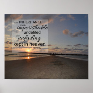 Affiche de 1 Pierre 1:4 Héritage Éternel