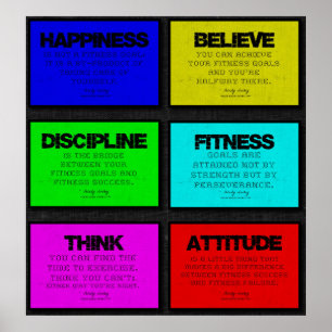Affiche de 6 citations de forme physique dans