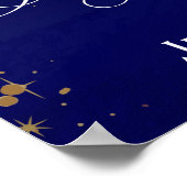 Affiche de baby shower de bienvenue sur la lune et (Coin)