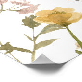 Affiche de Baby Shower de Mariée Fleur des Champs (Coin)