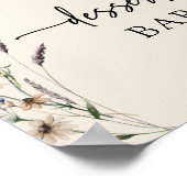 Affiche de Baby Shower Floral Boho (Coin)