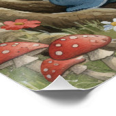 Affiche de baby shower Gnome créature forestière (Coin)