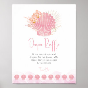 Affiche de Baby Shower Loterie de Couches Bohème C