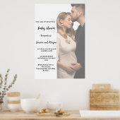 Affiche de Baby Shower photo simple moderne (Cuisine)
