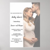 Affiche de Baby Shower photo simple moderne (Devant)