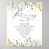 Affiche de baby shower pour la mariée Fleurs sauva (Devant)