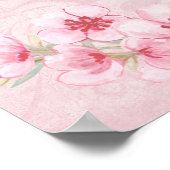 Affiche de ballerine bébé fille fleurs roses (Coin)