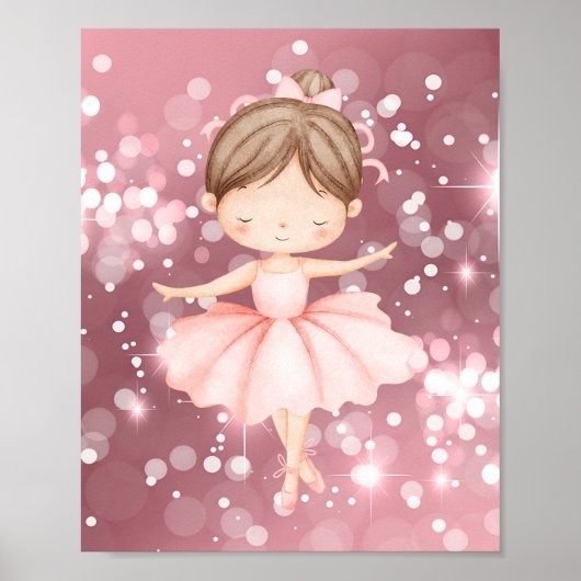 Affiche de ballerine pour décoration murale (Devant)