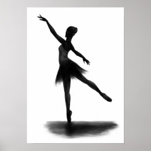 Affiche de ballerine "Practice Makes Perfect"
