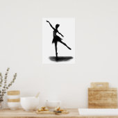 Affiche de ballerine "Practice Makes Perfect" (Cuisine)