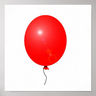 affiche de ballon rouge