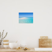 Affiche de banc de sable tropical océan turquoise (Cuisine)