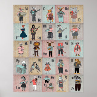 Affiche de bande ABC Animal Alphabet