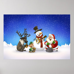 Affiche de bande de cruche de Noël