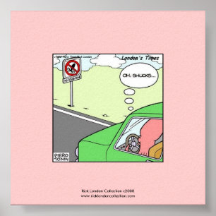 Affiche de bande dessinée hilarante sans zone de c