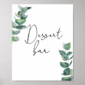 Affiche de bar à desserts au eucalyptus (Devant)