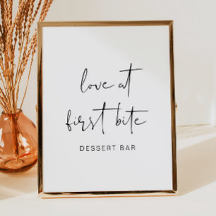 Affiche de bar à desserts minimaliste moderne et a