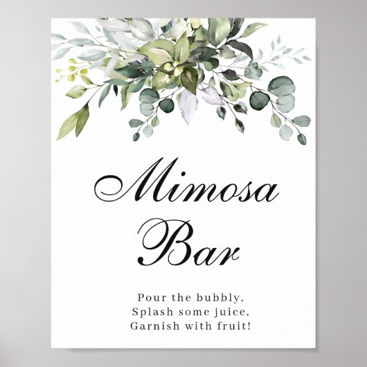 Affiche de bar à Eucalyptus Mimosa (Devant)