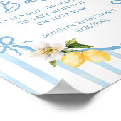 Affiche de bar à fleurs de douche de mariage au ci (Coin)