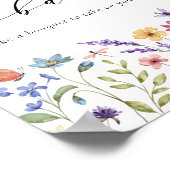 Affiche de bar à fleurs de mariage floral printemp (Coin)