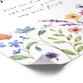 Affiche de bar à fleurs pour mariage printanier et (Coin)