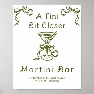 Affiche de bar à Martini pour enterrement de vie d